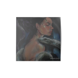 Portrait of a woman with bare shoulders in moody style, inspired by Dream State’s Maida Vale