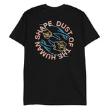 Black Hands T-Shirt featuring vibrant circular graphic design on the back