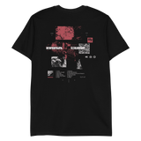 Black Tracklist T-Shirt in ring-spun cotton with abstract red and white graphic design