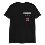 Black Tracklist T-Shirt with minimalist graphic design, made from ring-spun cotton