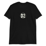 Black Death 2 T-Shirt featuring a circular D2 logo on the chest