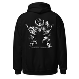 Black Oracle Hoodie made from pre-shrunk cotton with a white graphic design on the back