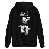 Black WHAT I’LL LEAVE BEHIND Hoodie with graphic design, double-lined hood, and pouch pocket