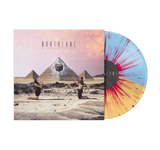 Vinyl record album Northlane Singularity with half trans yellow and blue magenta splatter