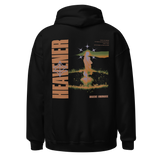 Black Endless Waters Hoodie with colorful Healer graphic design on the back