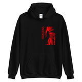 Black Sleep Waker Fall Hoodie with red graphic design on chest, perfect fabric weight
