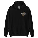 Black Limbs Melt Hoodie featuring a small logo and graphic on pre-shrunk cotton
