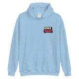 Light blue Ocean Grove Oddworld Graffiti Hoodie with small graphic logo on chest