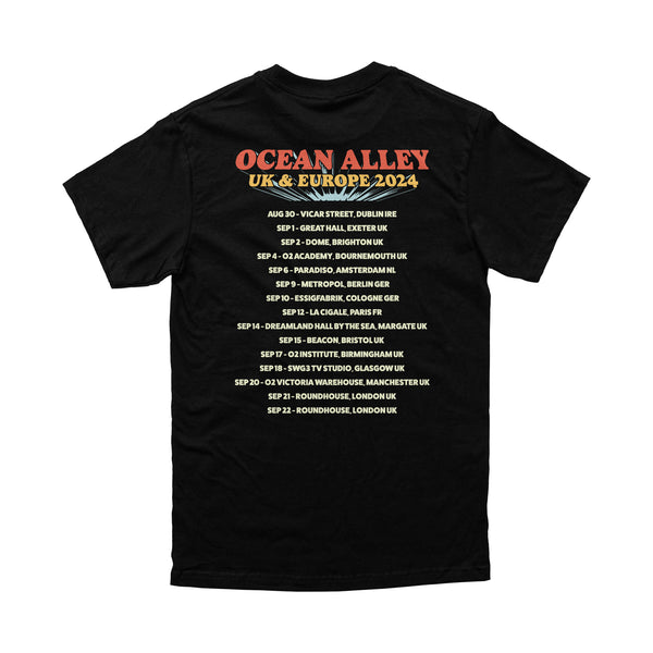 Ocean Alley UK & Europe Tour 2024 T-Shirt (Black)