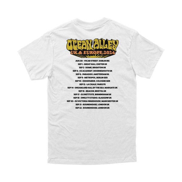 Ocean Alley UK & Europe Tour 2024 T-Shirt (White)