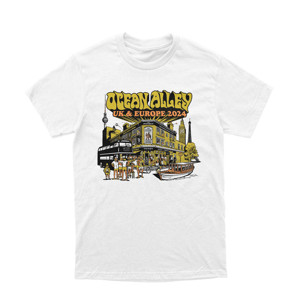 Ocean Alley UK & Europe Tour 2024 T-Shirt (White)