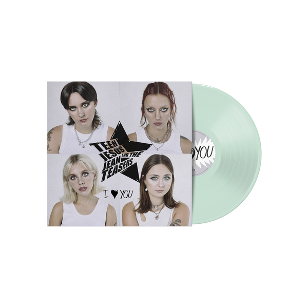 Vinyl record album I Love You Too in mint green coke bottle clear vinyl with group cover